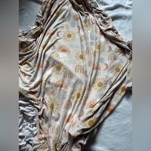 Little Sleepies desert sunrise crib sheet play